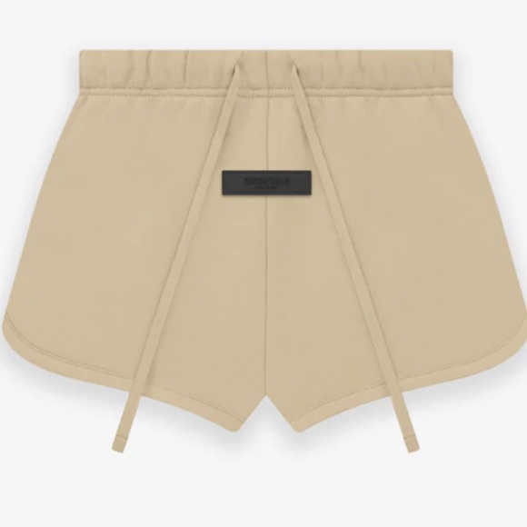 Women’s Essentials Fear Of God beach shorts in color Sand size Small